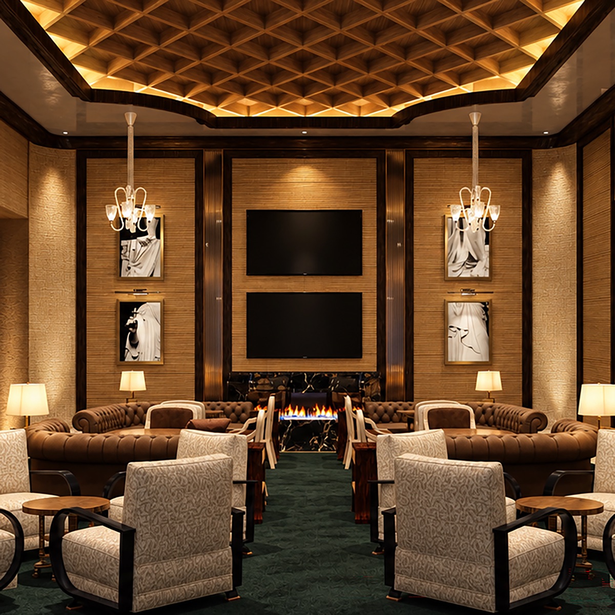 Lusso Lounge, The Venetian Resort. Sketch by Woogmaster Studio