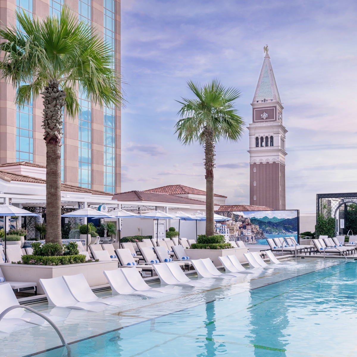Pool Deck & Cabanas, The Venetian Resort. Interior by Woogmaster Studio